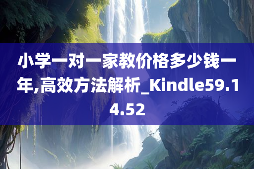 小学一对一家教价格多少钱一年,高效方法解析_Kindle59.14.52