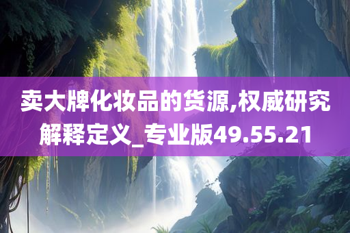 卖大牌化妆品的货源,权威研究解释定义_专业版49.55.21