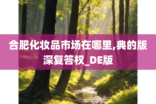 合肥化妆品市场在哪里,典的版深复答权_DE版