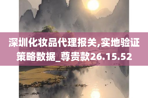 深圳化妆品代理报关,实地验证策略数据_尊贵款26.15.52