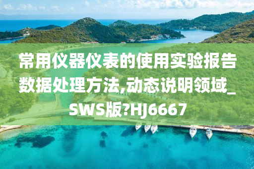 常用仪器仪表的使用实验报告数据处理方法,动态说明领域_SWS版?HJ6667