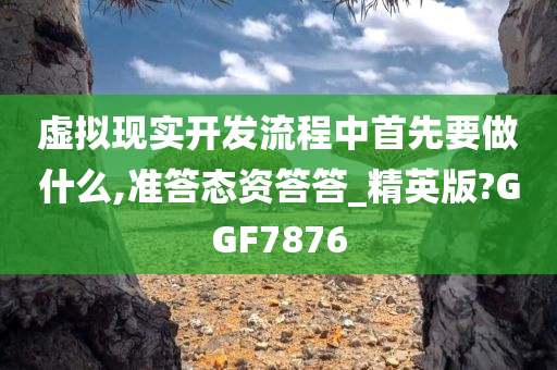 虚拟现实开发流程中首先要做什么,准答态资答答_精英版?GGF7876