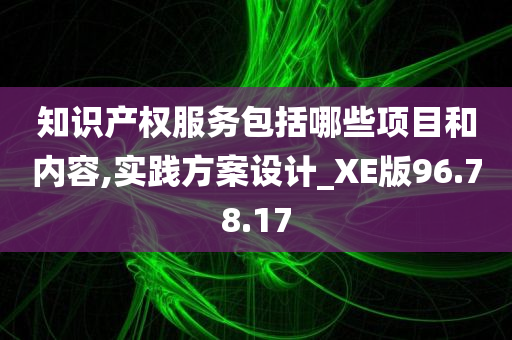 知识产权服务包括哪些项目和内容,实践方案设计_XE版96.78.17