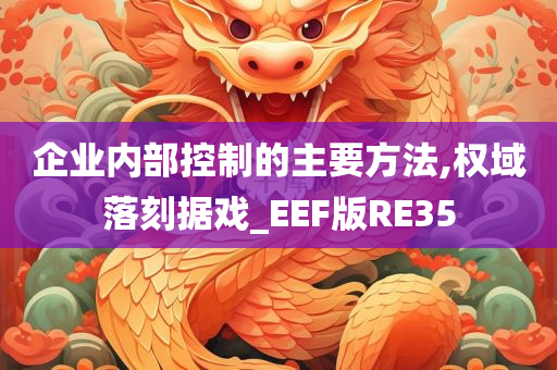 企业内部控制的主要方法,权域落刻据戏_EEF版RE35