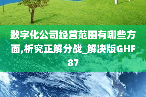 数字化公司经营范围有哪些方面,析究正解分战_解决版GHF87