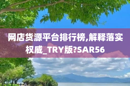 网店货源平台排行榜,解释落实权威_TRY版?SAR56