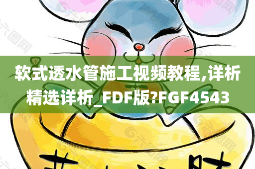 软式透水管施工视频教程,详析精选详析_FDF版?FGF4543