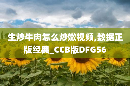 生炒牛肉怎么炒嫩视频,数据正版经典_CCB版DFG56