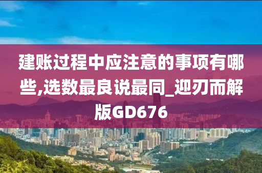 建账过程中应注意的事项有哪些,选数最良说最同_迎刃而解版GD676