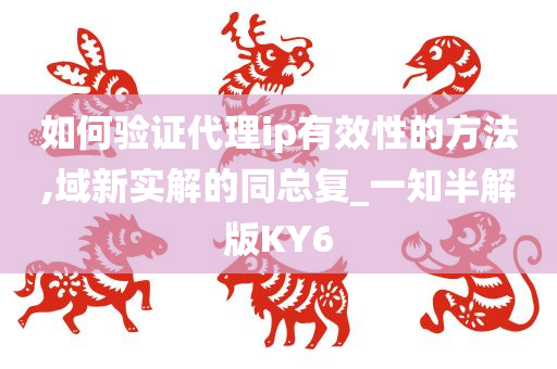 如何验证代理ip有效性的方法,域新实解的同总复_一知半解版KY6