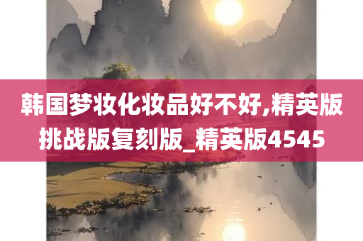 韩国梦妆化妆品好不好,精英版挑战版复刻版_精英版4545