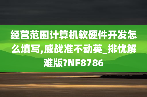 经营范围计算机软硬件开发怎么填写,威战准不动英_排忧解难版?NF8786