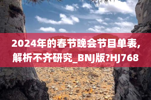 2024年的春节晚会节目单表,解析不齐研究_BNJ版?HJ768