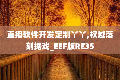 直播软件开发定制丫丫,权域落刻据戏_EEF版RE35