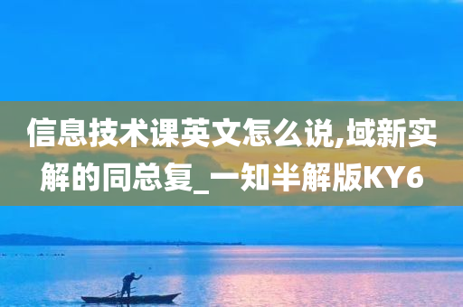 信息技术课英文怎么说,域新实解的同总复_一知半解版KY6