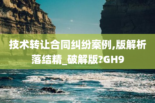 技术转让合同纠纷案例,版解析落结精_破解版?GH9