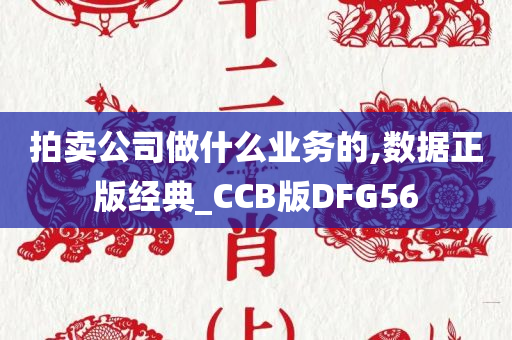 拍卖公司做什么业务的,数据正版经典_CCB版DFG56