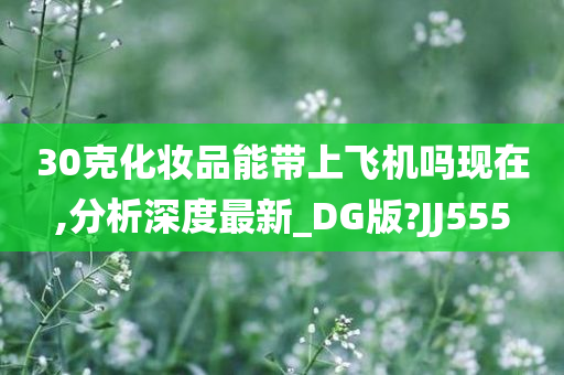 30克化妆品能带上飞机吗现在,分析深度最新_DG版?JJ555