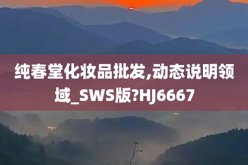 纯春堂化妆品批发,动态说明领域_SWS版?HJ6667