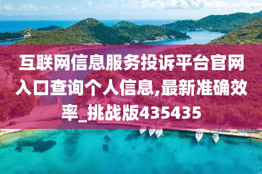 互联网信息服务投诉平台官网入口查询个人信息,最新准确效率_挑战版435435