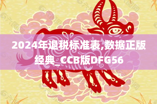 2024年退税标准表,数据正版经典_CCB版DFG56