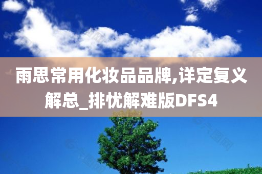 雨思常用化妆品品牌,详定复义解总_排忧解难版DFS4