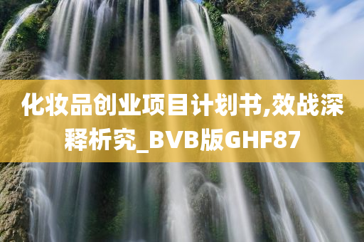 化妆品创业项目计划书,效战深释析究_BVB版GHF87