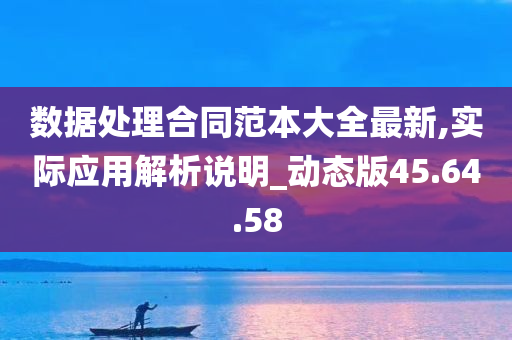 数据处理合同范本大全最新,实际应用解析说明_动态版45.64.58