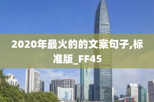 2020年最火的的文案句子,标准版_FF45