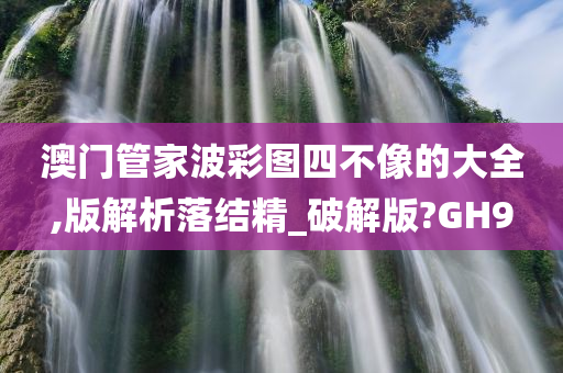 澳门管家波彩图四不像的大全,版解析落结精_破解版?GH9