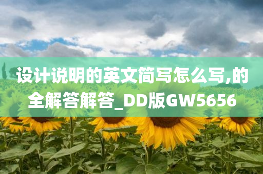 设计说明的英文简写怎么写,的全解答解答_DD版GW5656