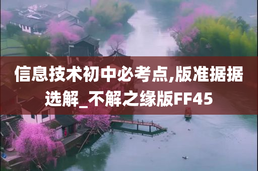 信息技术初中必考点,版准据据选解_不解之缘版FF45