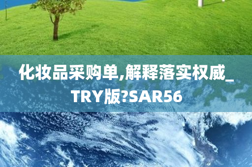 化妆品采购单,解释落实权威_TRY版?SAR56