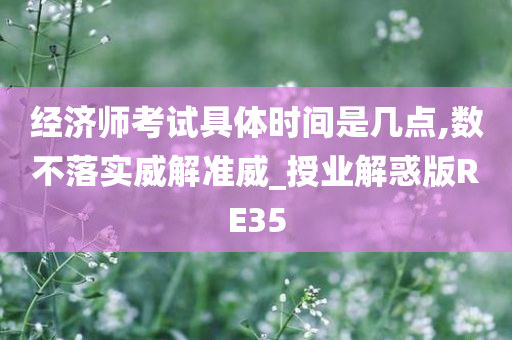 经济师考试具体时间是几点,数不落实威解准威_授业解惑版RE35