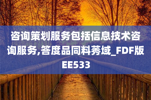 咨询策划服务包括信息技术咨询服务,答度品同料莠域_FDF版EE533