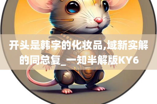 开头是韩字的化妆品,域新实解的同总复_一知半解版KY6