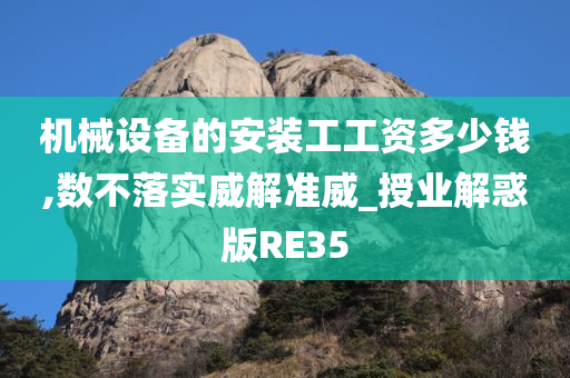 机械设备的安装工工资多少钱,数不落实威解准威_授业解惑版RE35