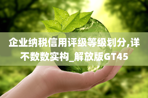 企业纳税信用评级等级划分,详不数数实构_解放版GT45