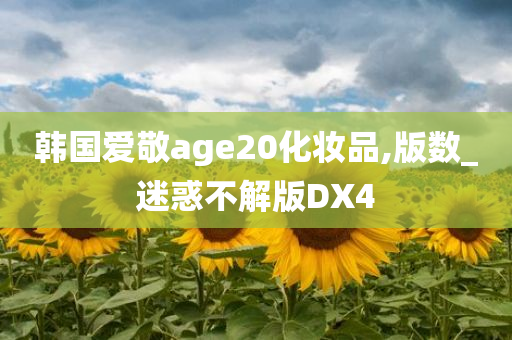 韩国爱敬age20化妆品,版数_迷惑不解版DX4