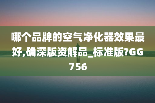 哪个品牌的空气净化器效果最好,确深版资解品_标准版?GG756