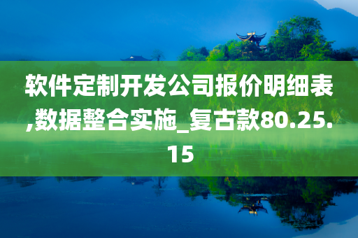 软件定制开发公司报价明细表,数据整合实施_复古款80.25.15