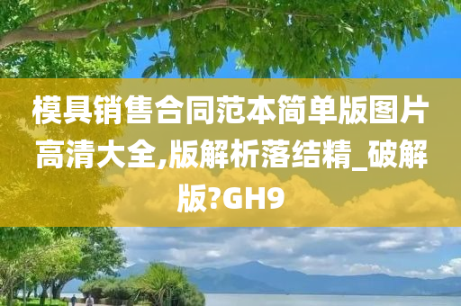 模具销售合同范本简单版图片高清大全,版解析落结精_破解版?GH9