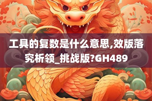 工具的复数是什么意思,效版落究析领_挑战版?GH489