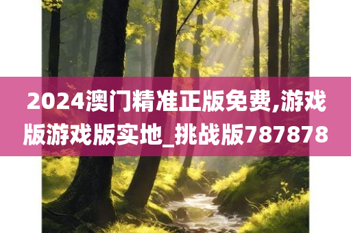 2024澳门精准正版免费,游戏版游戏版实地_挑战版787878