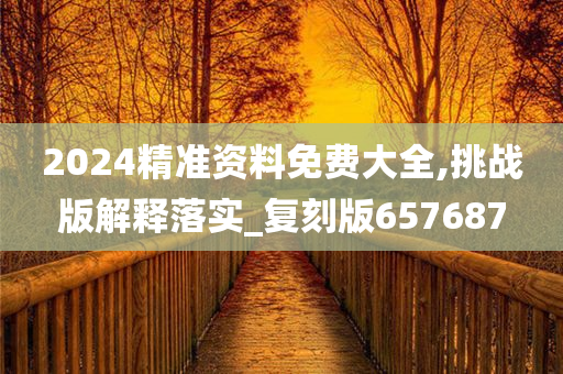 2024精准资料免费大全,挑战版解释落实_复刻版657687