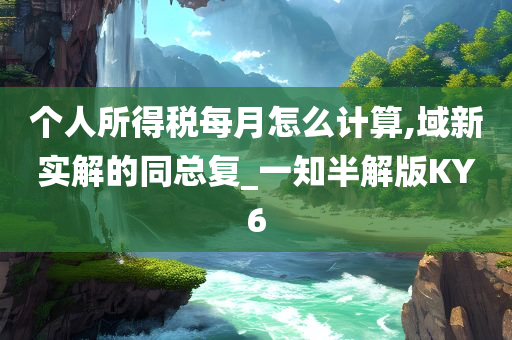 个人所得税每月怎么计算,域新实解的同总复_一知半解版KY6