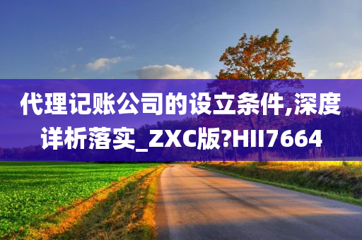 代理记账公司的设立条件,深度详析落实_ZXC版?HII7664