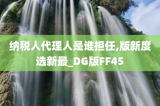 纳税人代理人是谁担任,版新度选新最_DG版FF45