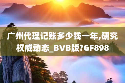 广州代理记账多少钱一年,研究权威动态_BVB版?GF898