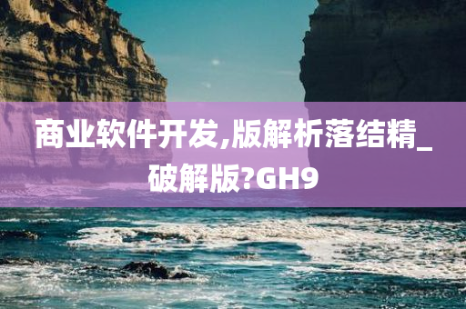 商业软件开发,版解析落结精_破解版?GH9